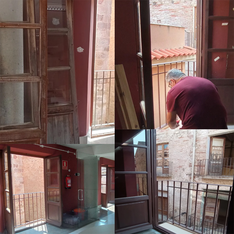restauración de ventanas de madera y puertas de madera